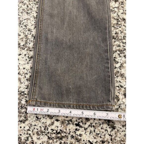 Empyre Mens Straight Leg Jeans Size 34 Gray Denim 5 Pocket Button & Zip Closure - Picture 10 of 13